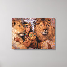 Lion Deusa Arte Canvas Egípcia Princesa