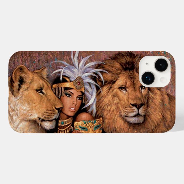 Lion Deusa Princesa Case-Mate iPhone 14 (Verso (horizontal))