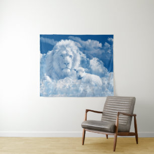 Lion e Lamb Tapeçaria
