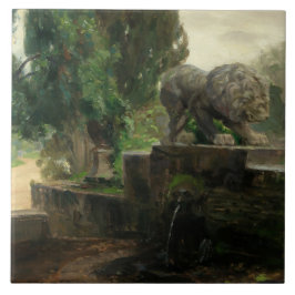 Lion Fountain em Roma (por H.A. Brendekilde)