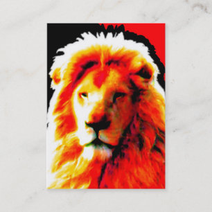 Lion Head Red cartão de visita branquelo