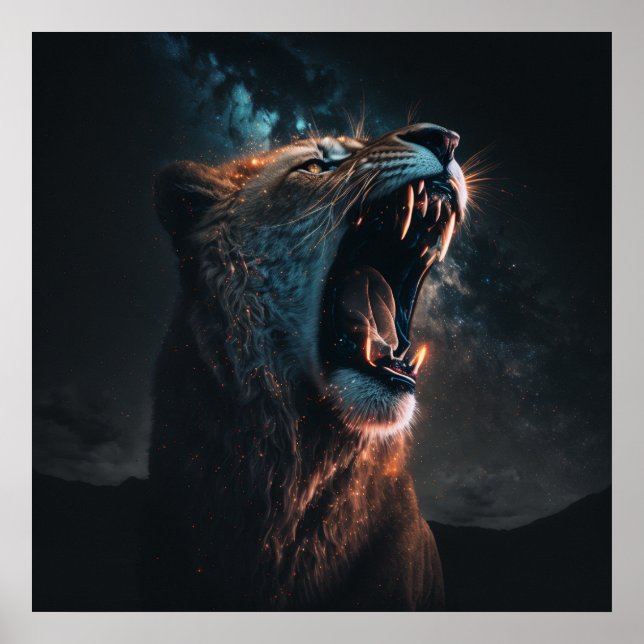 Lion King Poster com raiva (Frente)