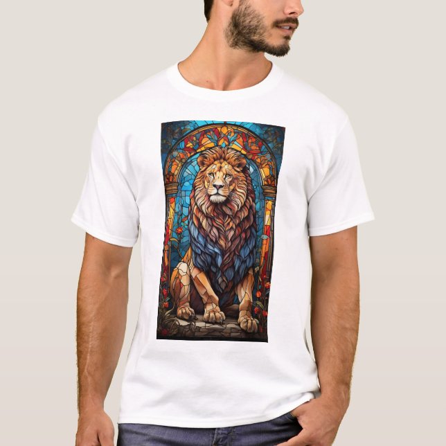 Lion Prism: Collec de Camisa de Vidro Geométrico (Frente)