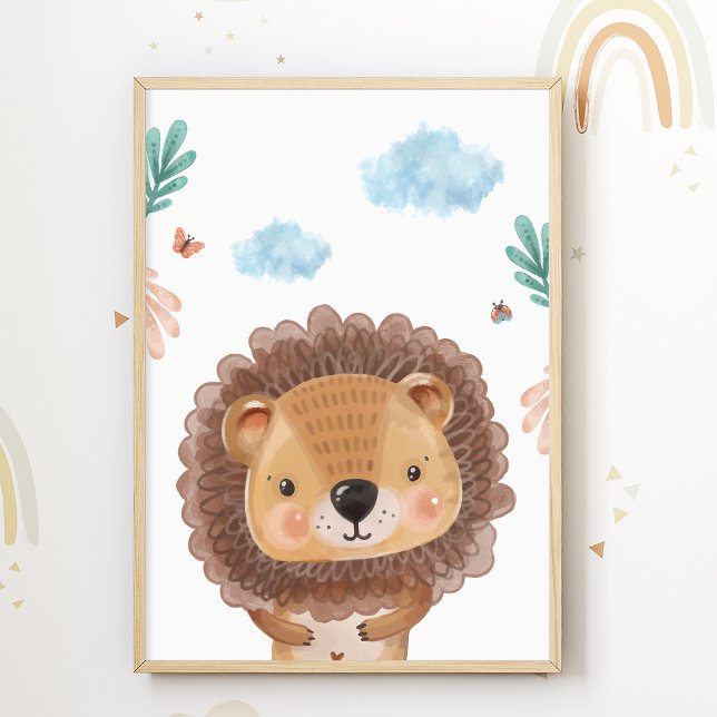 Lion Safari Nursery Poster Kids Room Impressão (Criador carregado)