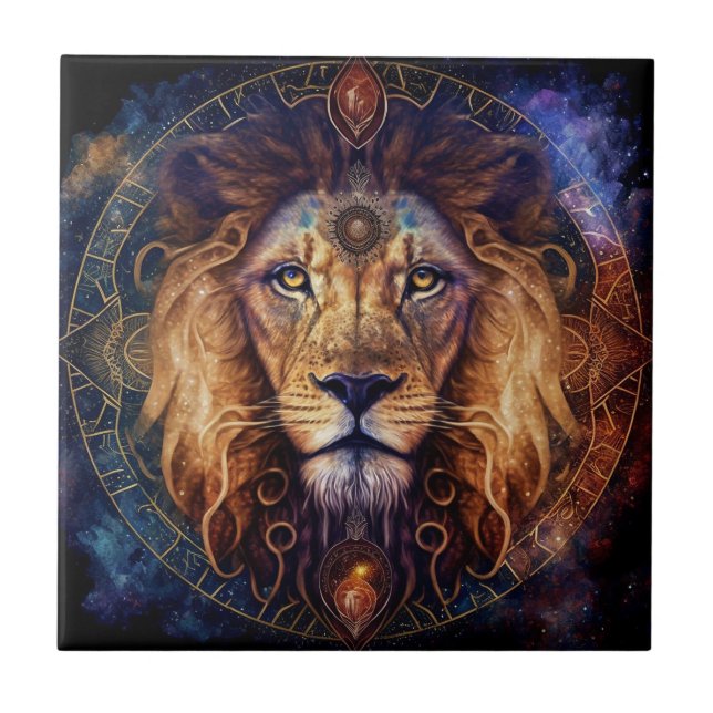 Lion Spirit Mandala Arte Visionária (Frente)