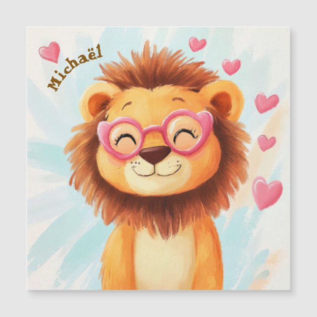 Lion Valentine's Day Heart Kids School  (Frente)