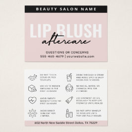 Lip Blush poderoso após a placa de instrução de cu