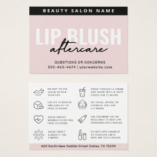 Lip Blush poderoso após a placa de instrução de cu