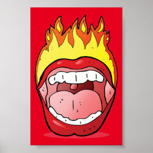 Lip on Fire 20" x Poster de 24"