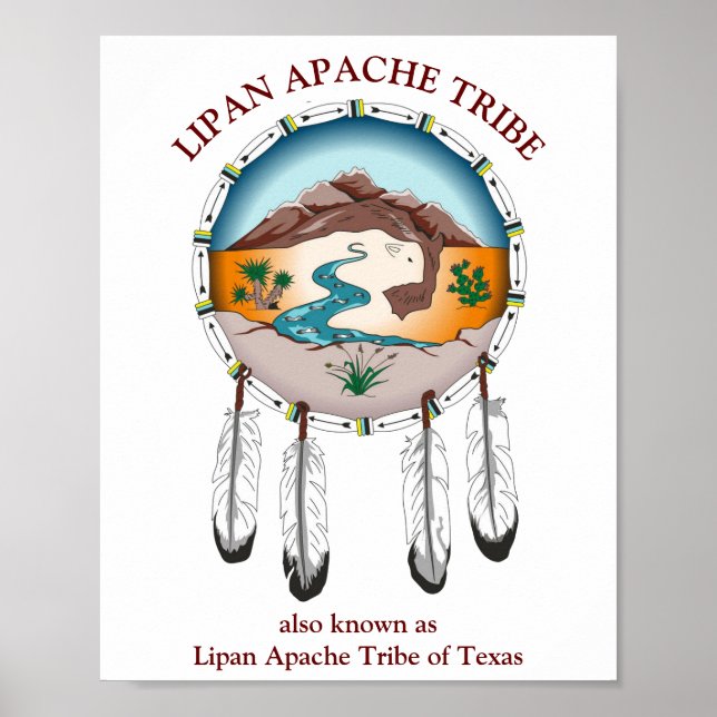 Lipan Apache Tribe Shield Poster (Frente)