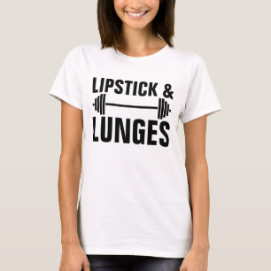 LIPSTICK & LUNGES Camisas de treino