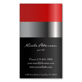 Lipstik vermelho - composição - cartões de visitas
