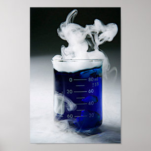 Líquido Azul de Coletor de Química, Poster de fuma