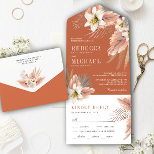 Lírio Branco Floral Terroso Pampas Terracota Casam