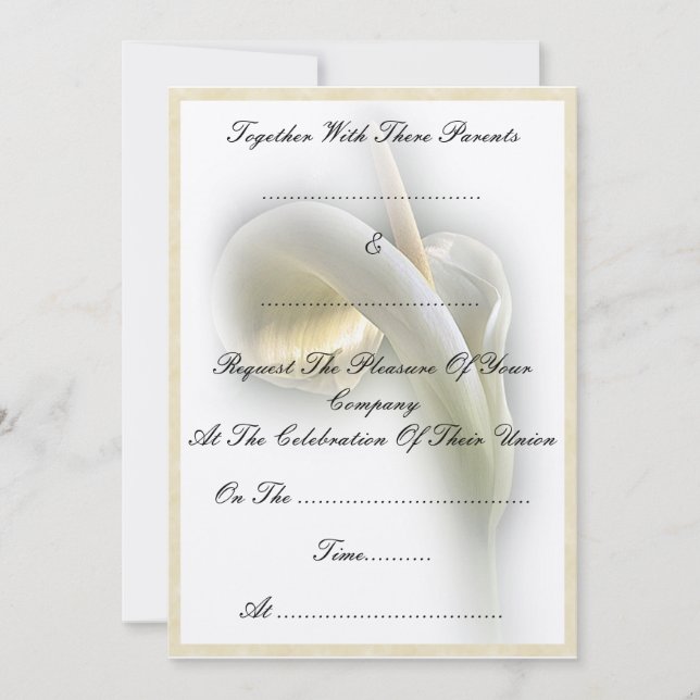 Lírio de Calla - convite (Frente)