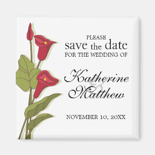 Lírio de Calla elegante na imã salve a data
