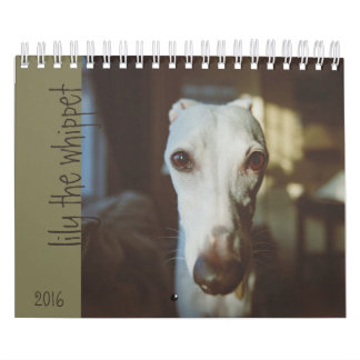 Lírio o calendário 2016 de Whippet