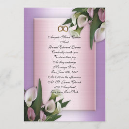 Lírios calla de convite para casamento