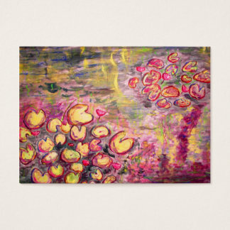 lírios de água florescendo