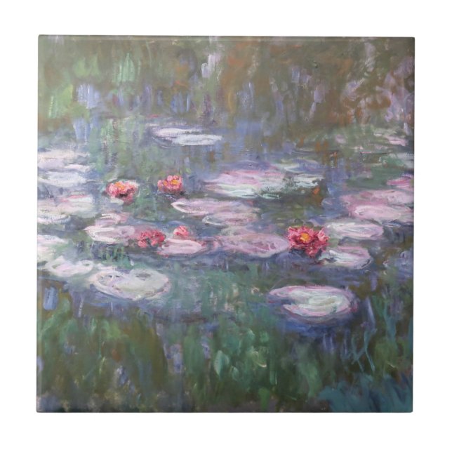 Lírios de água por Claude Monet Azulejo cerâmico (Frente)