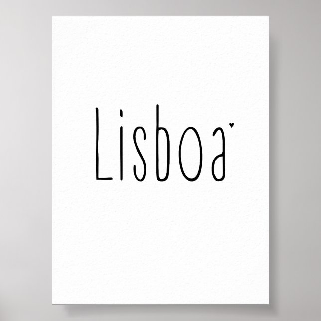 Lisboa - minimalistic typography poster (Frente)