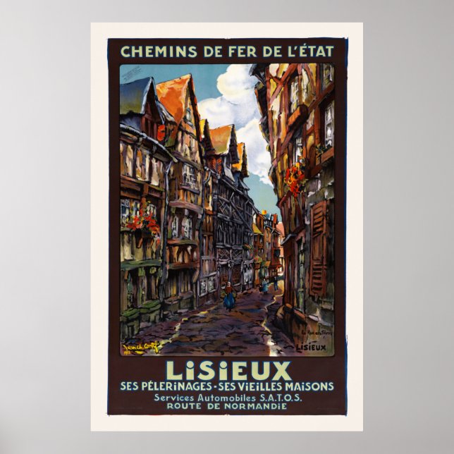Lisieux France Poster vintage 1930 (Frente)