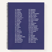 Lista de Abreviações dos 50 Estados – Caderno Espi