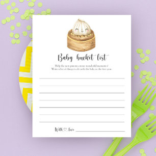 Lista de baldes para bebês chás de fraldas