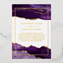 Lista de Convidados de Casamento Agato Roxo e Dour