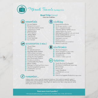 Lista de Embalagem: Viagem Rodoviária (Grupo)