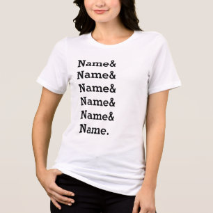 Lista de Nomes Personalizados com E Comercial Nome