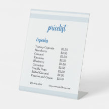 Lista de Preços Cupcake Misturador Flor Azul