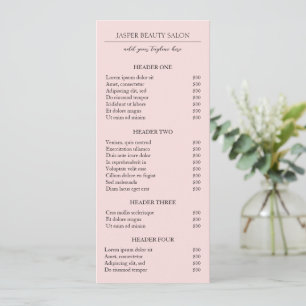 Lista de Preços de Negócios Modernos, Elegante Ros