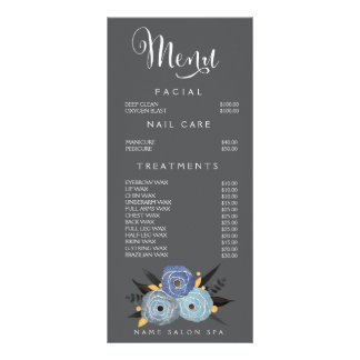 Lista de Preços do Designer do Menu Beauticista do