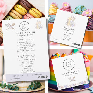 Lista de preços do menu Café do Logotipo do Cake B