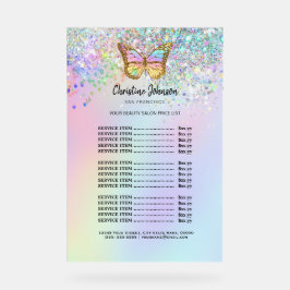 lista de preços do salão de beleza