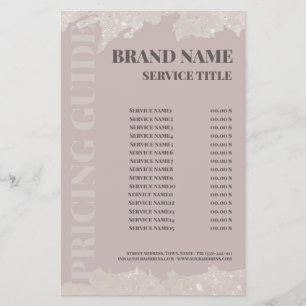 Lista de Preços do Salão de Beleza Elegante Flyer