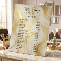 Lista de Preços Salão de Beleza Marmoreado Marfim