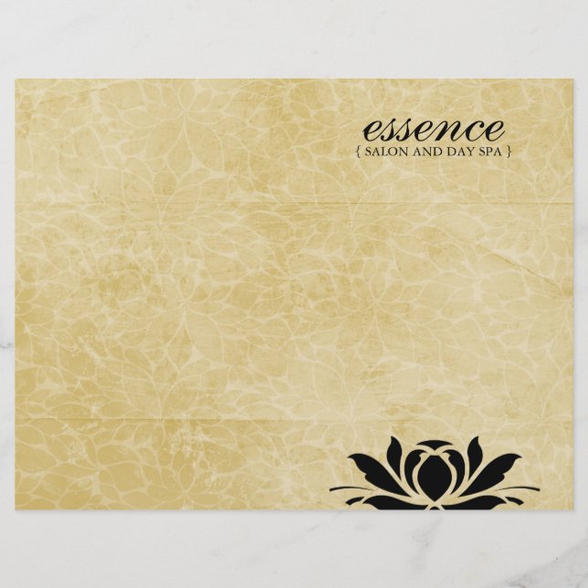 Lista de Preços Sofisticada para Salão (Frente)