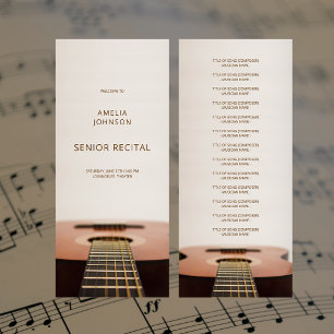 Lista de Programa de Recital de Música de Guitarra