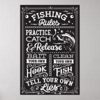 Lista de Regras de Pesca Poster de Fundo Personali