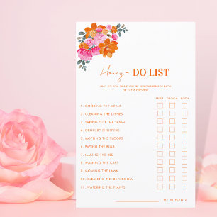 Lista de Tarefas de Mel Floral Brilhante Jogo de C