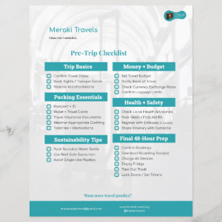 Lista de verificação de pré-viagem MT