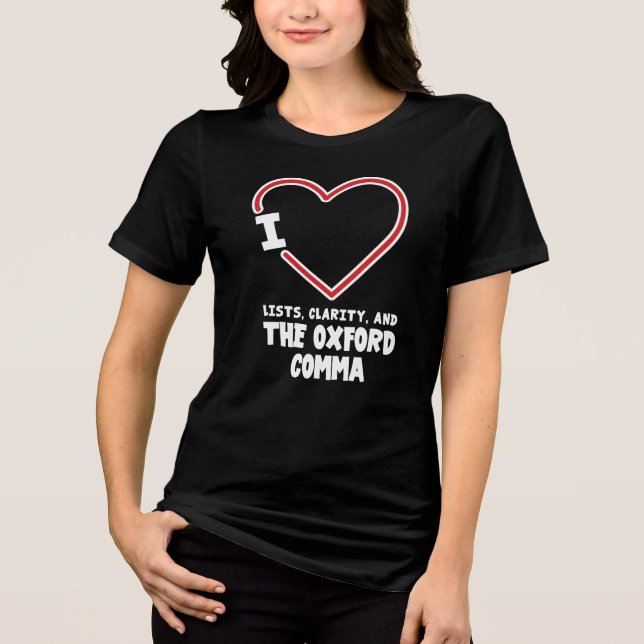 Listas de Amor Claridade Oxford Comma Gramática In (Frente)