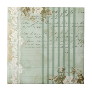 Listra de Rótulo Floral Vintage