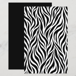 Listra de Zebra Preta e Branca Moderna Abstrata