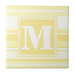 Listras amarelas de limão monograma