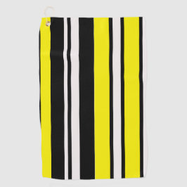 listras amarelas pretas Toalha de golfe