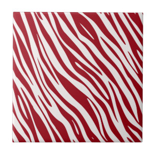 Listras Animais Zebra Vermelha da Moda