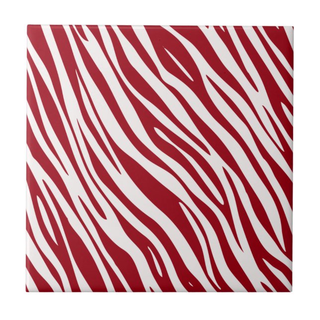 Listras Animais Zebra Vermelha da Moda (Frente)